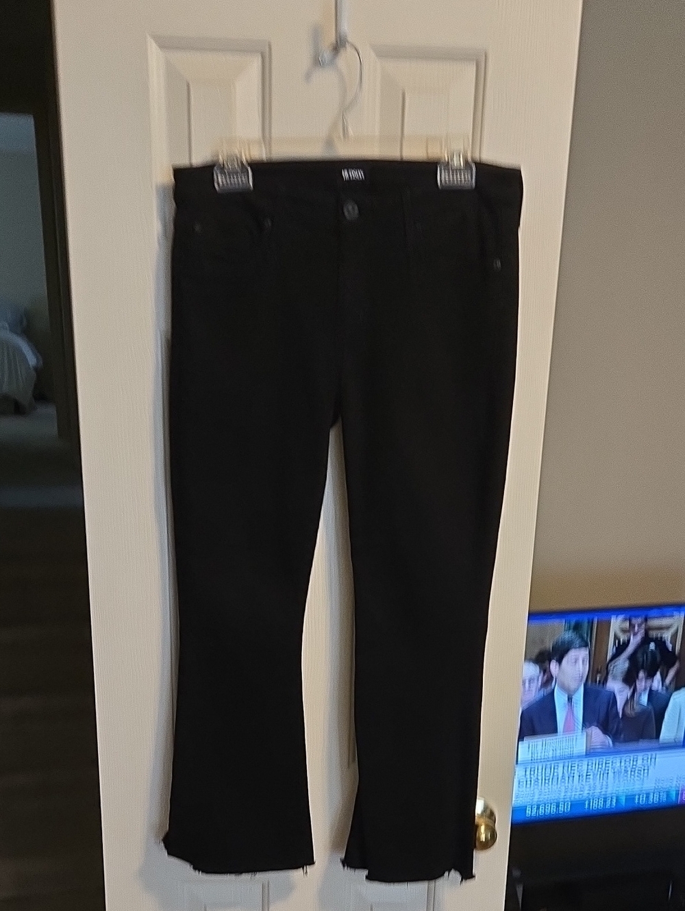 Hudson Jeans Black Wide-Leg Flare Jeans